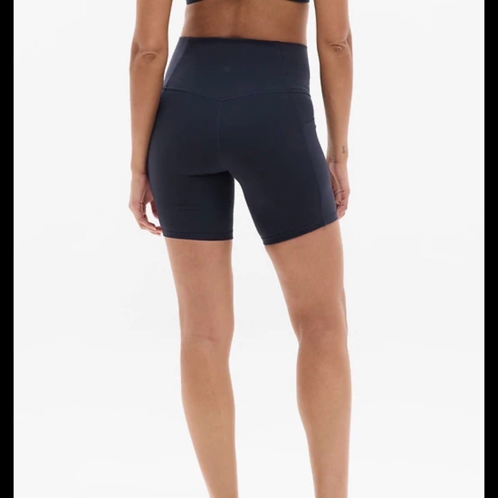 Athleta Black High-Rise Bike Shorts